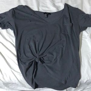 Low cut v-neck